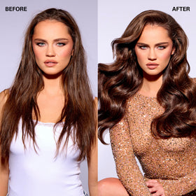 COLOR WOW Money Mist finished shiny hair showcasing glossy, expensive-looking results