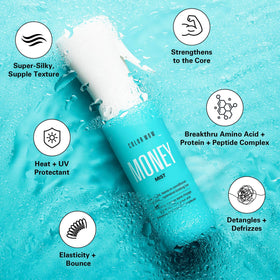 COLOR WOW Money Mist applied to wet hair before styling for easier detangling