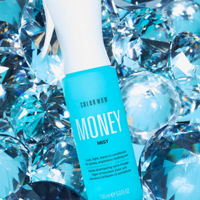 COLOR WOW Money Mist fine mist spray close-up demonstrating even application