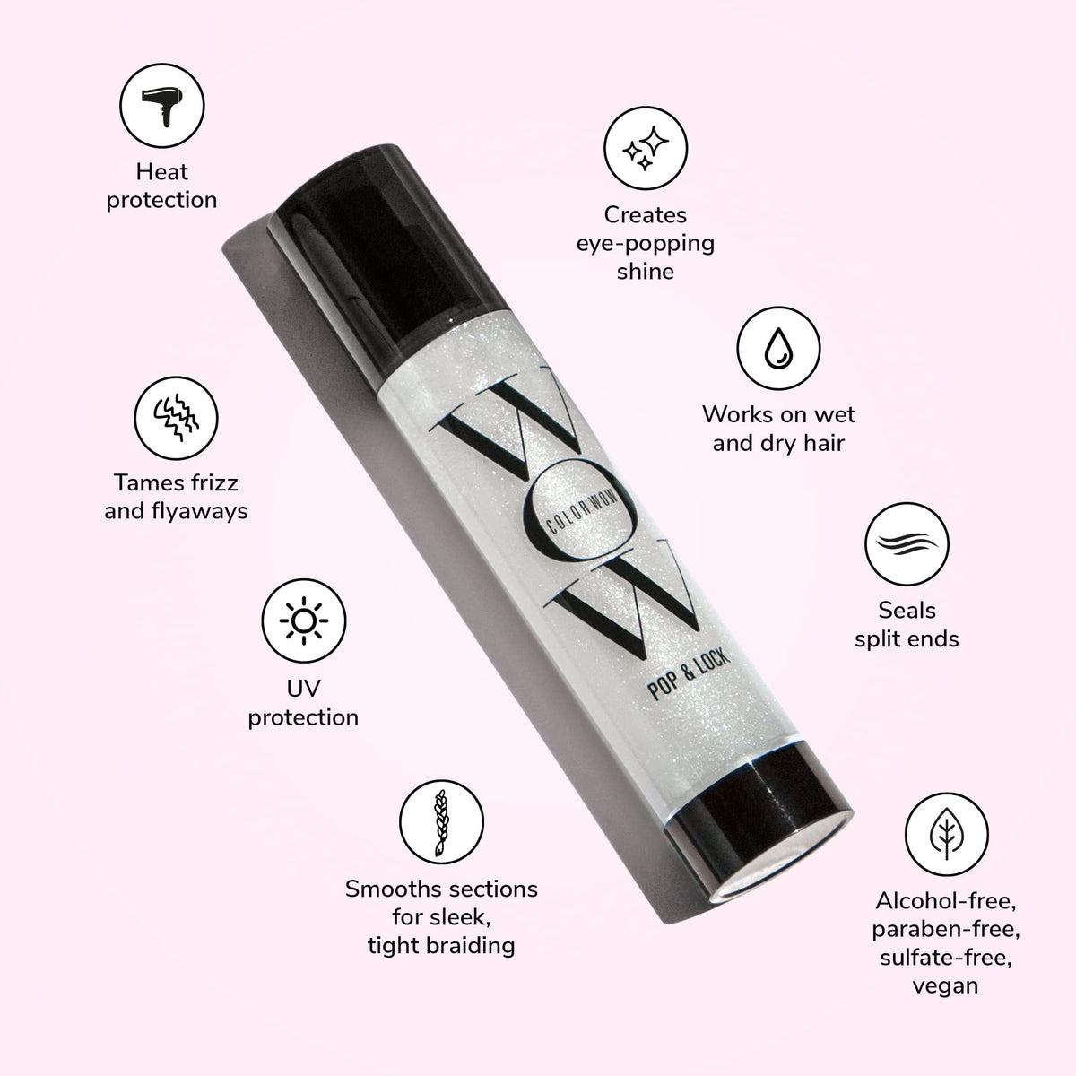 COLOR WOW serum dispensed from pump highlighting precise application benefit