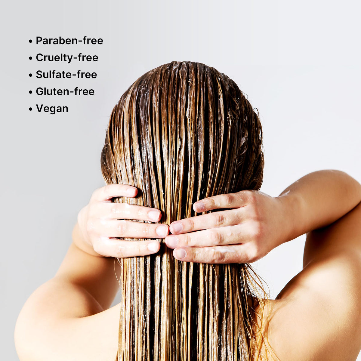 COLOR WOW lightweight conditioner texture on hand for easy application