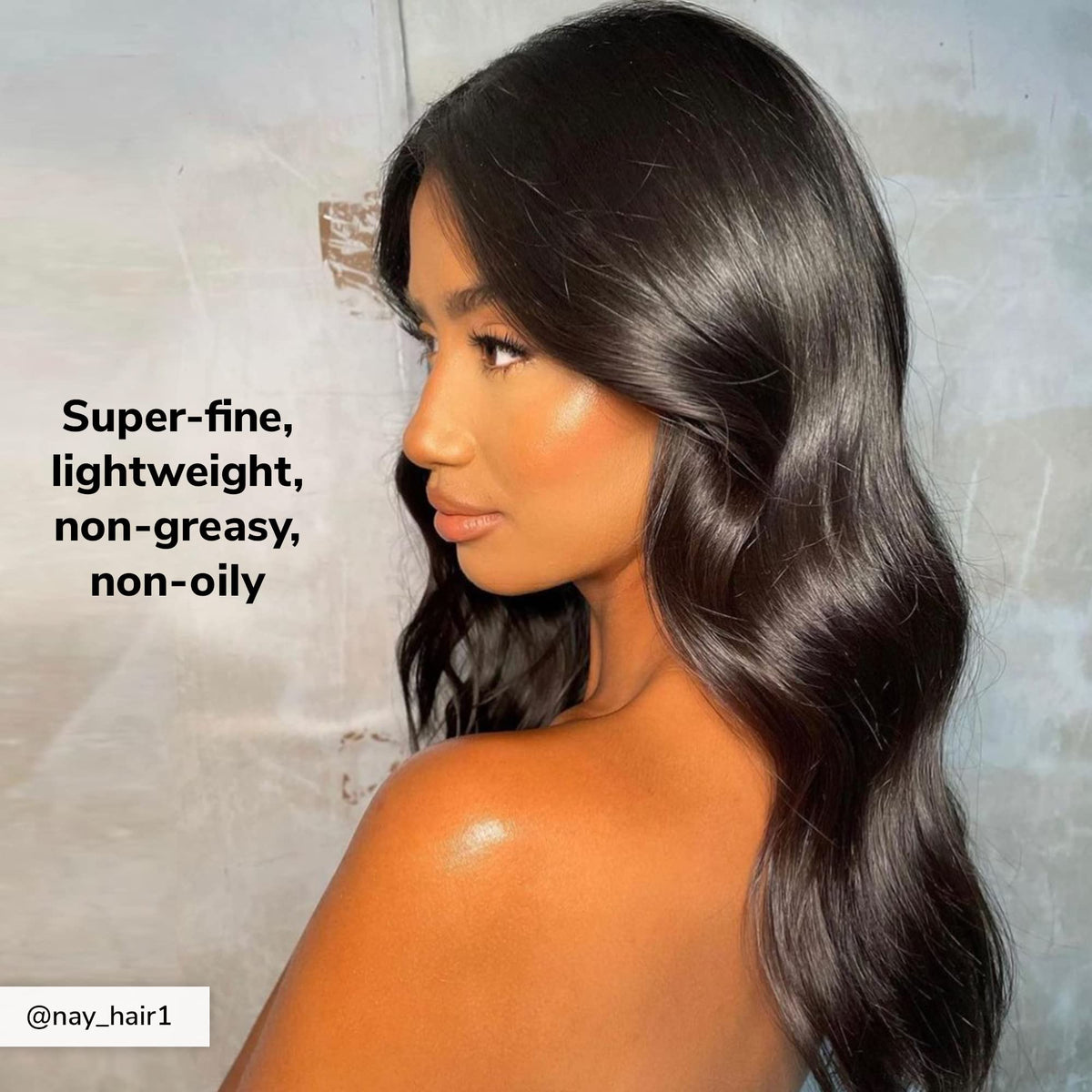 COLOR WOW close-up of hair ends showing reflective shine and frizz control