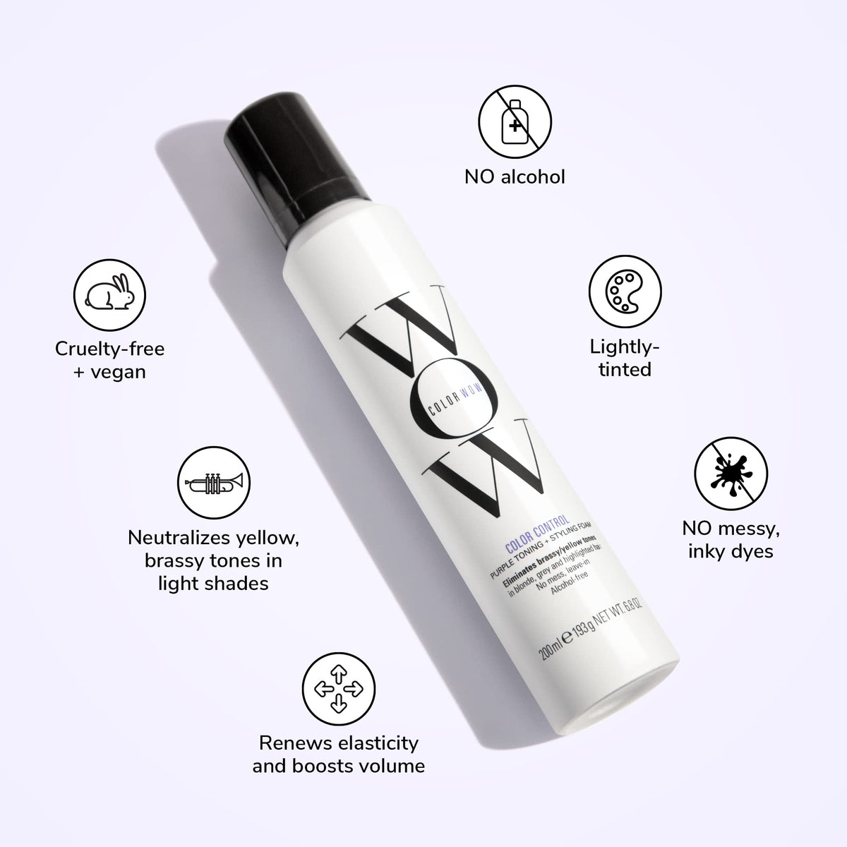 COLOR WOW bottle next to a common object to show size and travel ease