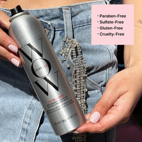 COLOR WOW mist at roots creating instant lift and long-lasting volume