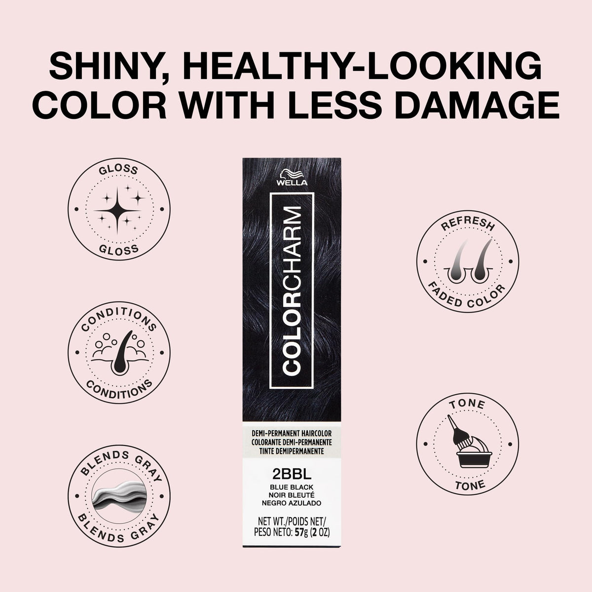 COLORCHARM before and after comparison showing refreshed, richer color