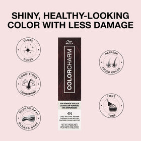 COLORCHARM after photo showing light neutral brown shine and smoothness
