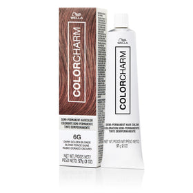 COLORCHARM front tube of 6G Dark Golden Blonde showing product branding and size