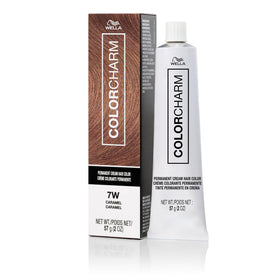 COLORCHARM front packaging showing 7W Caramel and benefits
