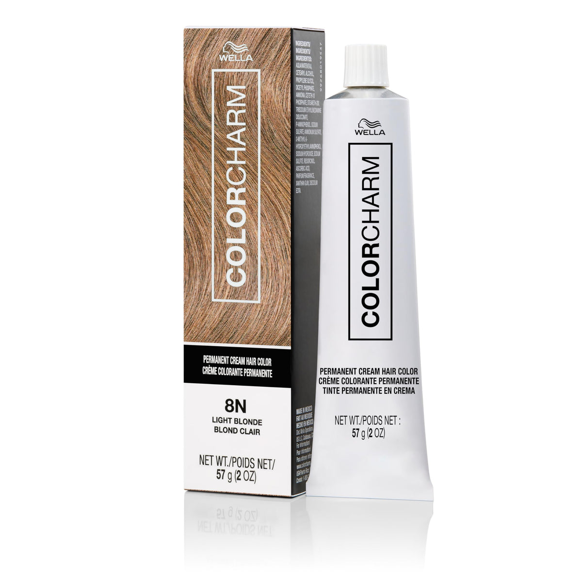 COLORCHARM front packaging showing 8N Light Blonde and product benefits