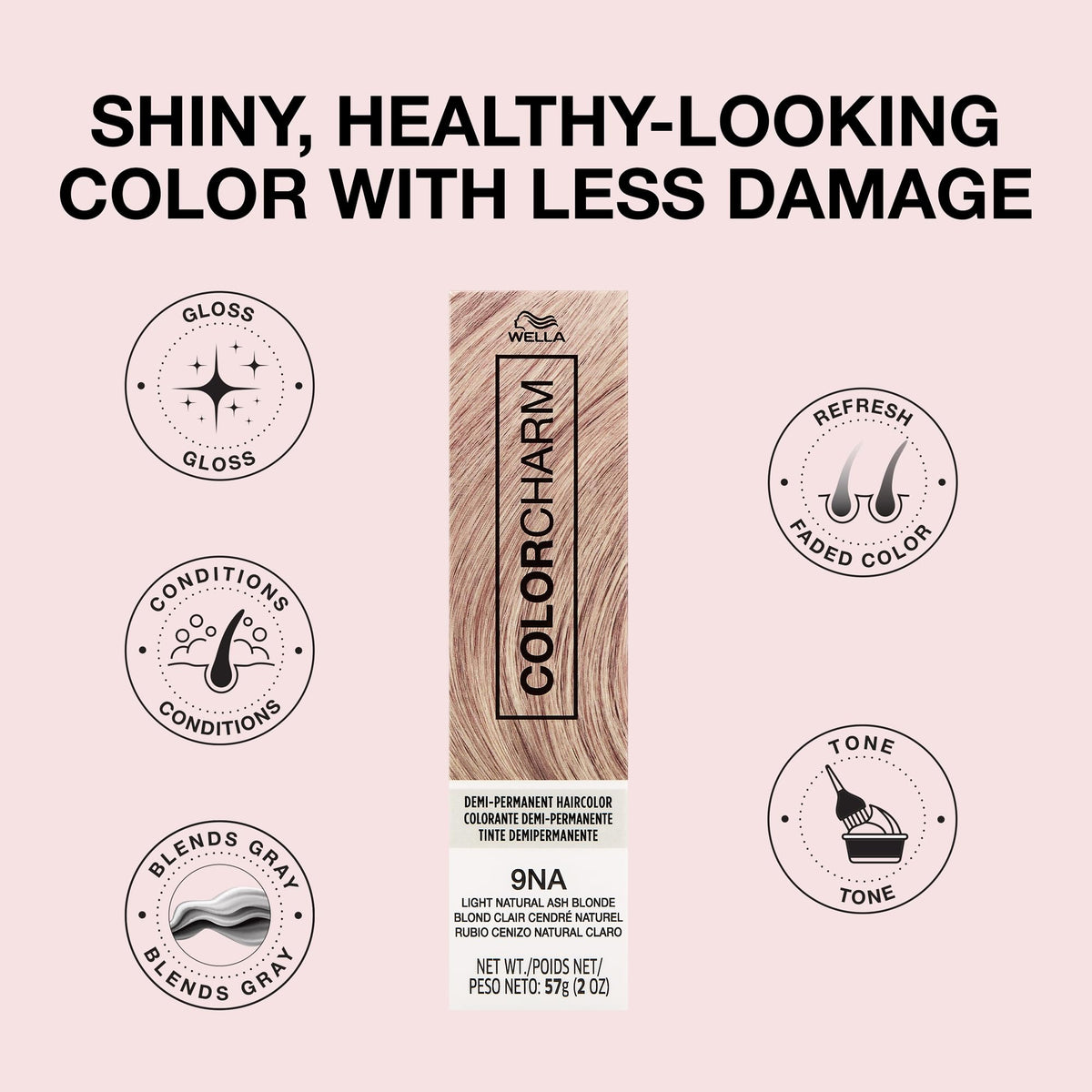 COLORCHARM being brushed through hair in salon showing easy application benefit