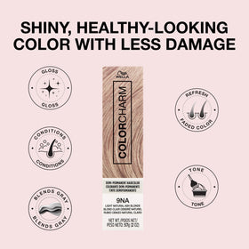 COLORCHARM being brushed through hair in salon showing easy application benefit