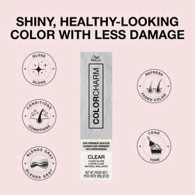 COLORCHARM before and after hair showing enhanced shine and refreshed tone