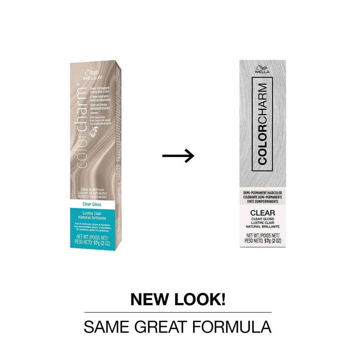 COLORCHARM clear gloss open cap showing texture and easy dispensing benefit