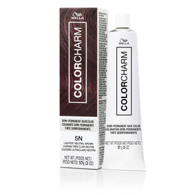 COLORCHARM front packaging showing 5N lightest neutral brown and product gloss benefit