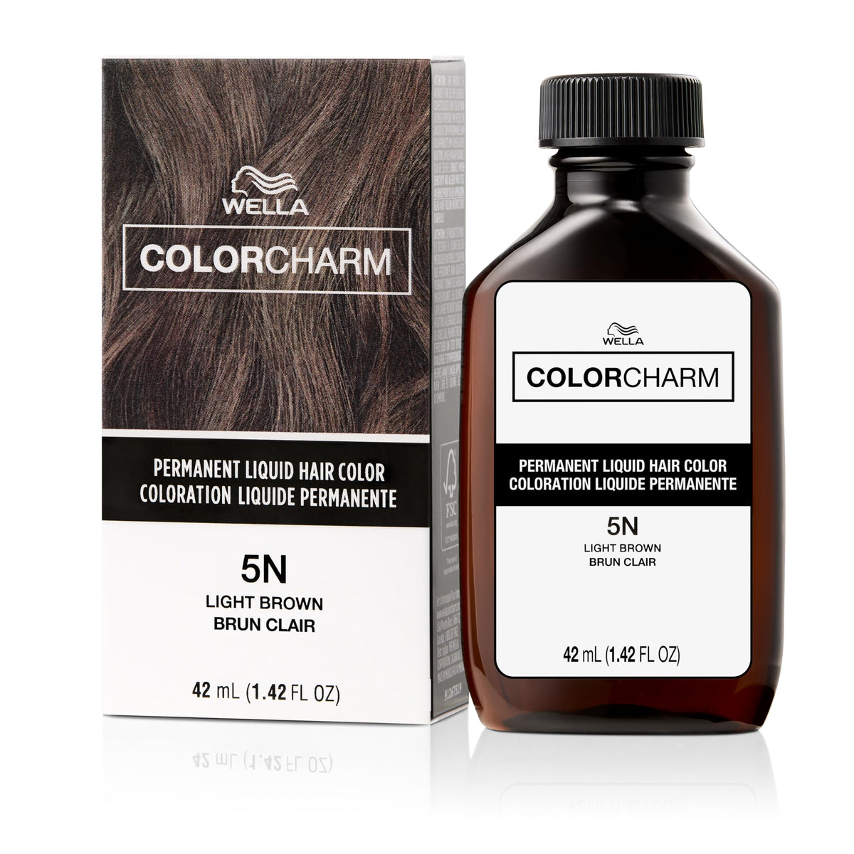 COLORCHARM front packaging showing 5N light brown and benefits