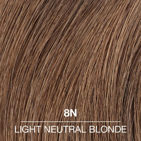COLORCHARM hair swatch on a strand showing neutralized brass and enhanced shine