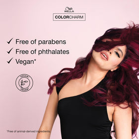 COLORCHARM Muy Magenta finished hairstyle in lifestyle setting showing vibrant results