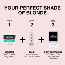 COLORCHARM stylist applying toner in a salon setting for professional results