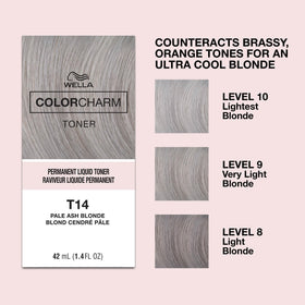 COLORCHARM T14 ingredient label detail showing vegan and paraben-free benefits for conscious buyers