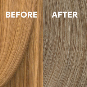 COLORCHARM before and after images showing brass neutralization