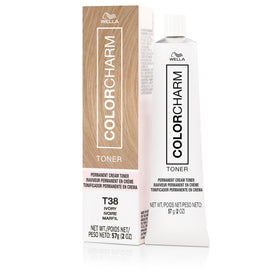 COLORCHARM T38 Ivory front packaging showing 2 oz tube improving tone