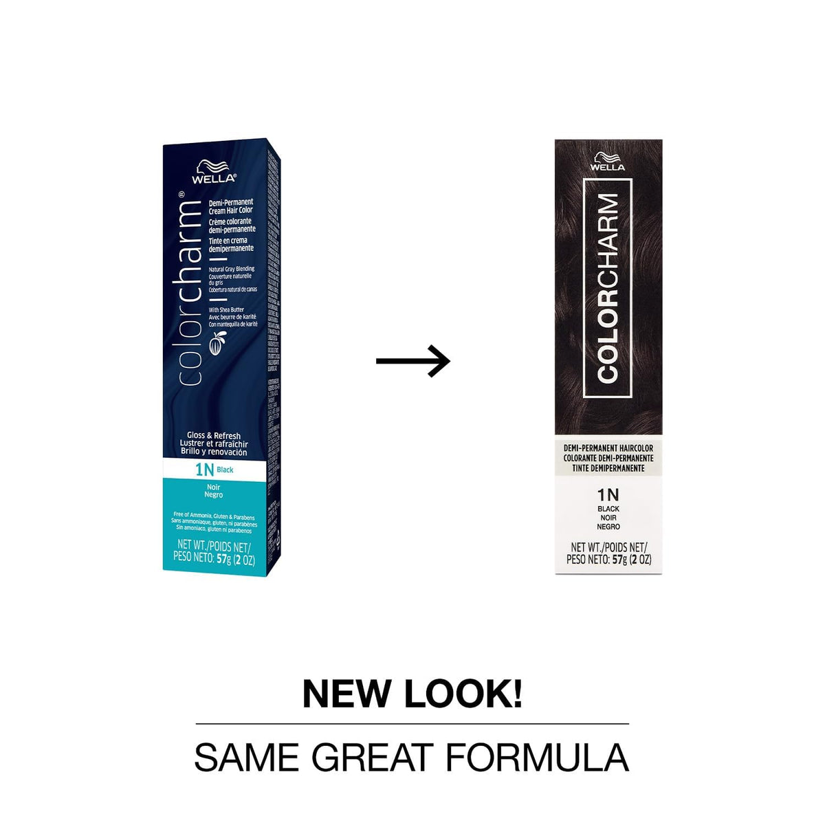 COLORCHARM tube close-up showing label and 2 fl oz size for easy application
