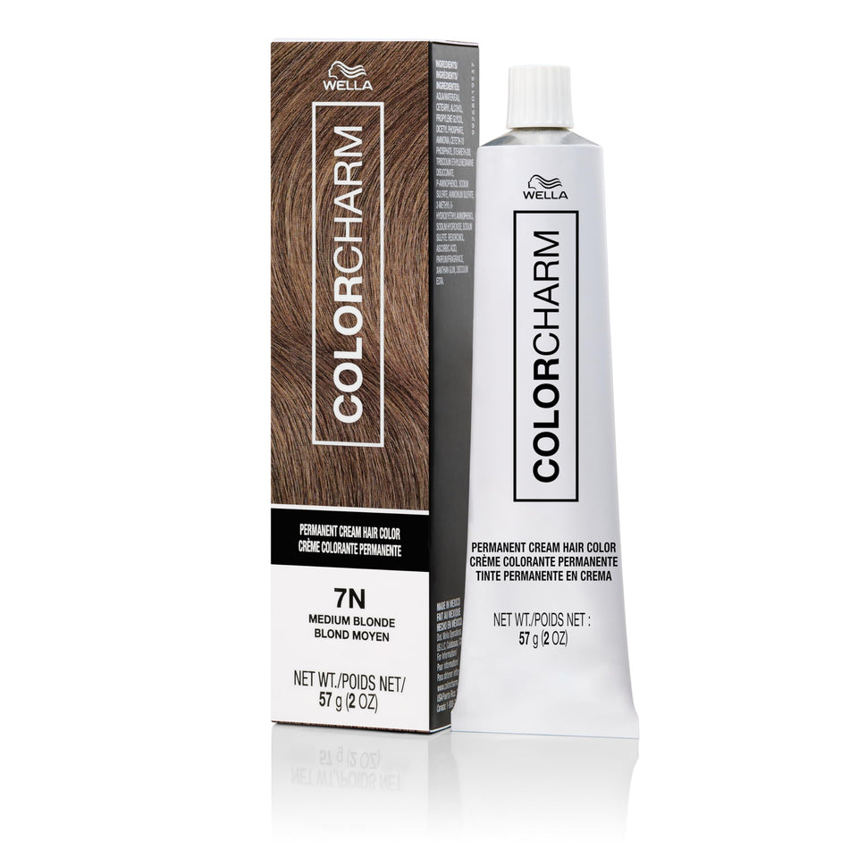 COLORCHARM front packaging showing 7N medium blonde and benefits