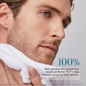 Colorescience removing makeup example showing one-step makeup and sunscreen removal