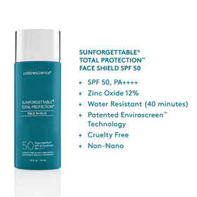 Colorescience Face Shield dispensing from bottle for precise, mess-free application
