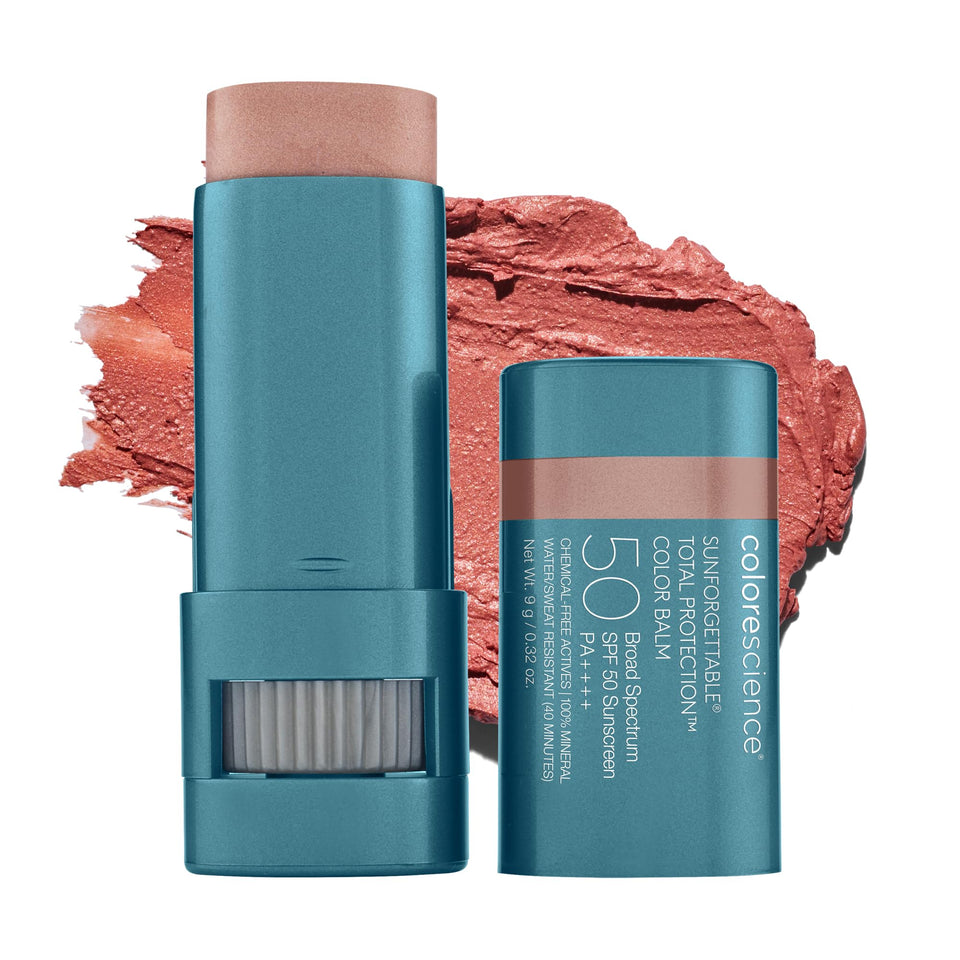 Colorescience front packaging showing balm and SPF 50 protection benefit