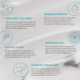 Colorescience ingredients label highlighting zinc oxide and EnviroScreen benefits