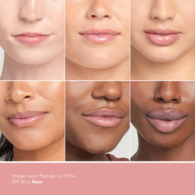Colorescience lip shine Rose swatch texture on hand showing hydration and sheen