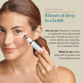 Colorescience Total Eye being applied under eye demonstrating smoothing effect