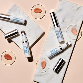 Colorescience Total Eye swatch on hand medium shade for instant brightening
