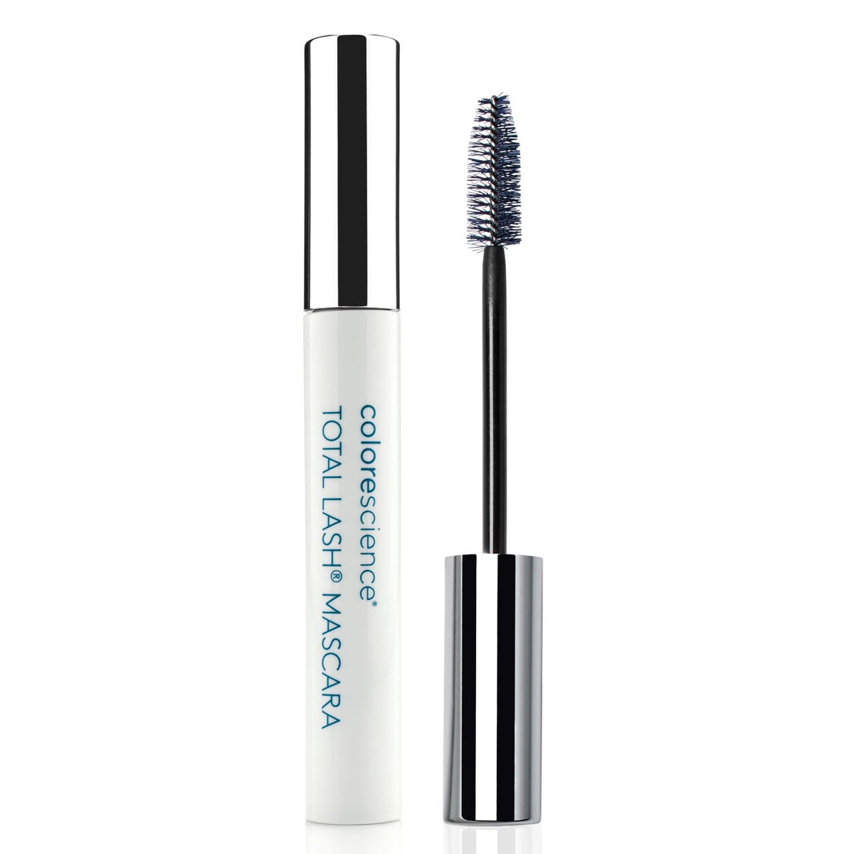 Colorescience total lash front packaging showing product and benefit of buildable color