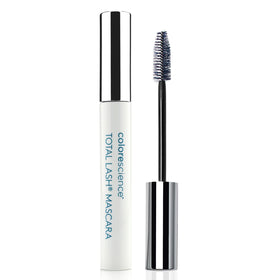 Colorescience total lash front packaging showing product and benefit of buildable color