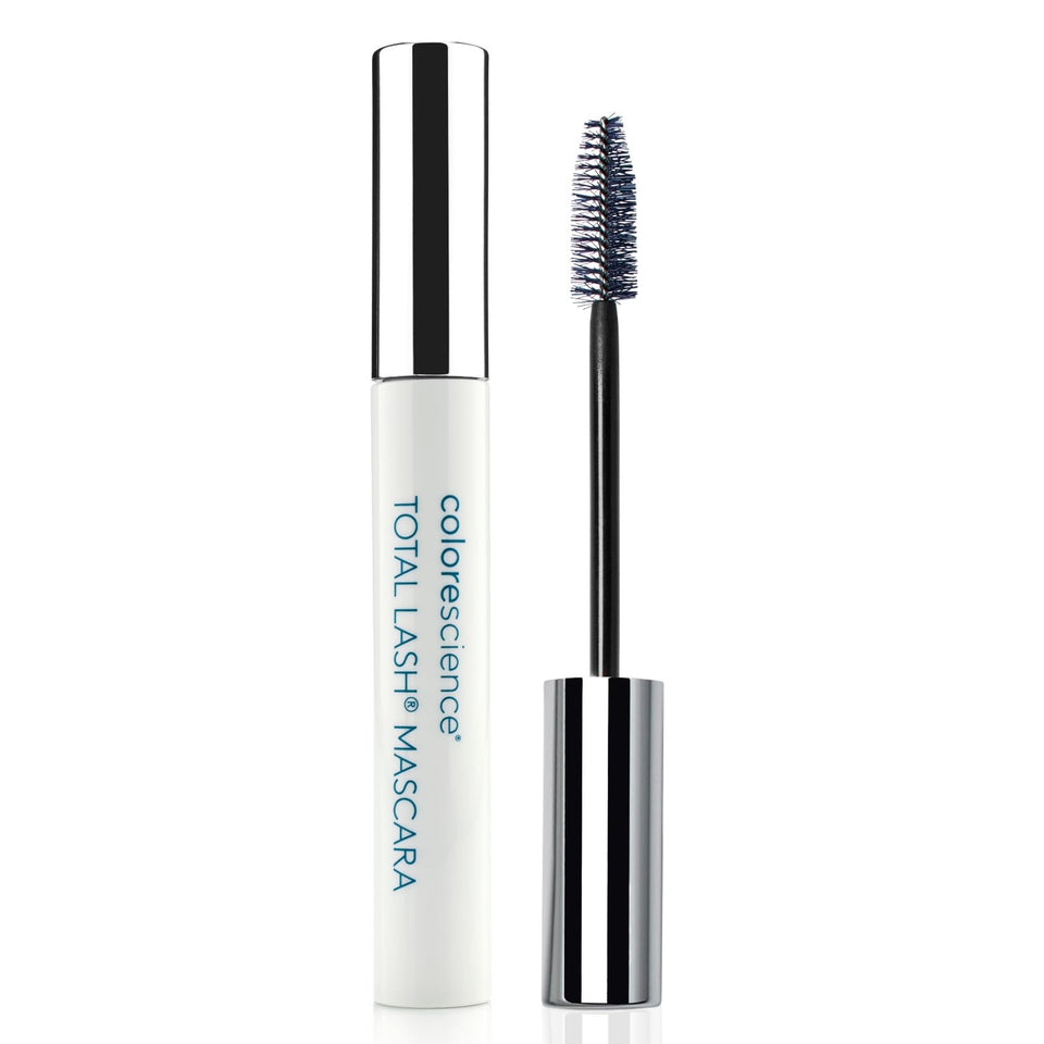 Colorescience total lash front packaging showing product and benefit of buildable color