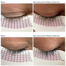 Colorescience total lash swipe applied on lashes demonstrating immediate length benefit