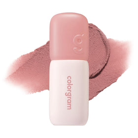 COLORGRAM front packaging showing charming pink shade and compact tube, easy travel benefit