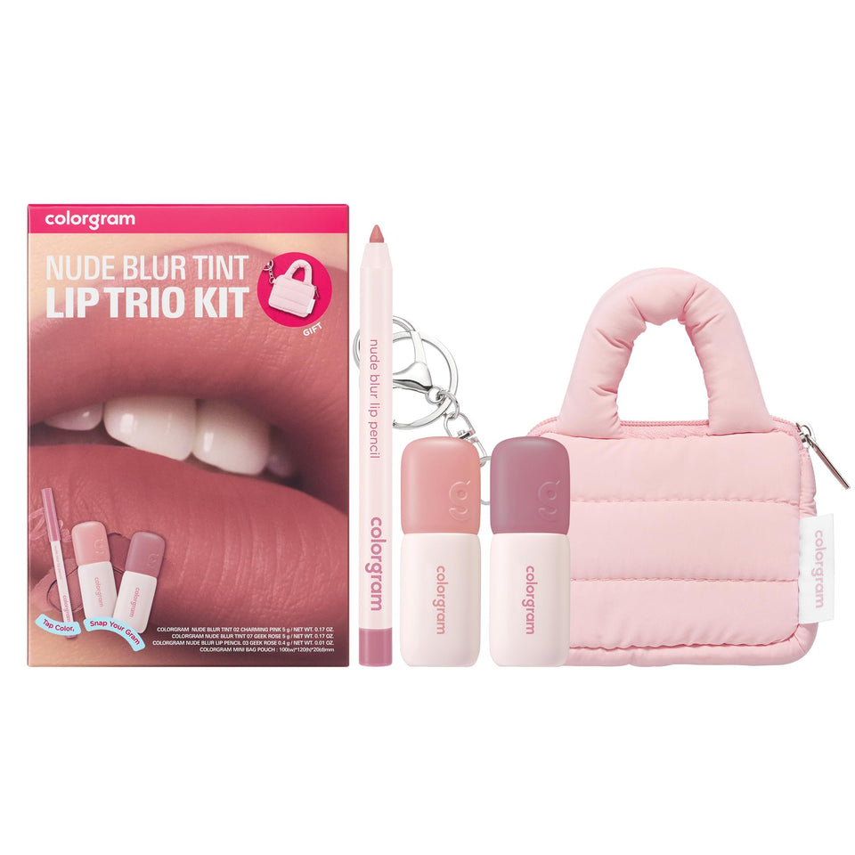 COLORGRAM front view of kit packaging showing compact travel-ready set benefit