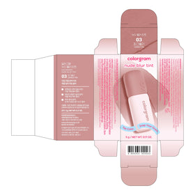 COLORGRAM label and ingredients detail shot for clear product information