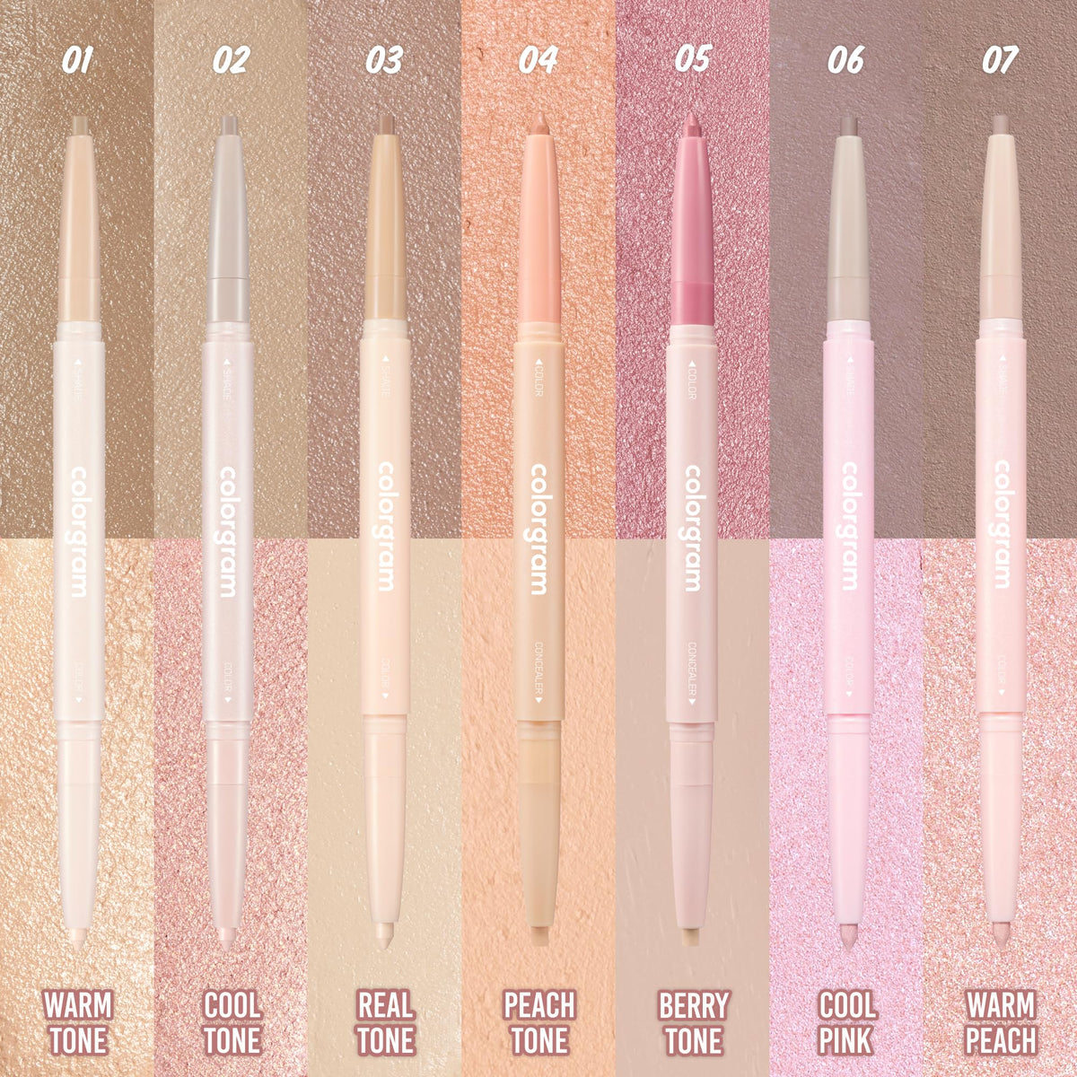 COLORGRAM close-up of both tips highlighting precision liner and wider concealer