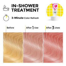 COLORLOMO applying color conditioner to wet hair for quick maintenance