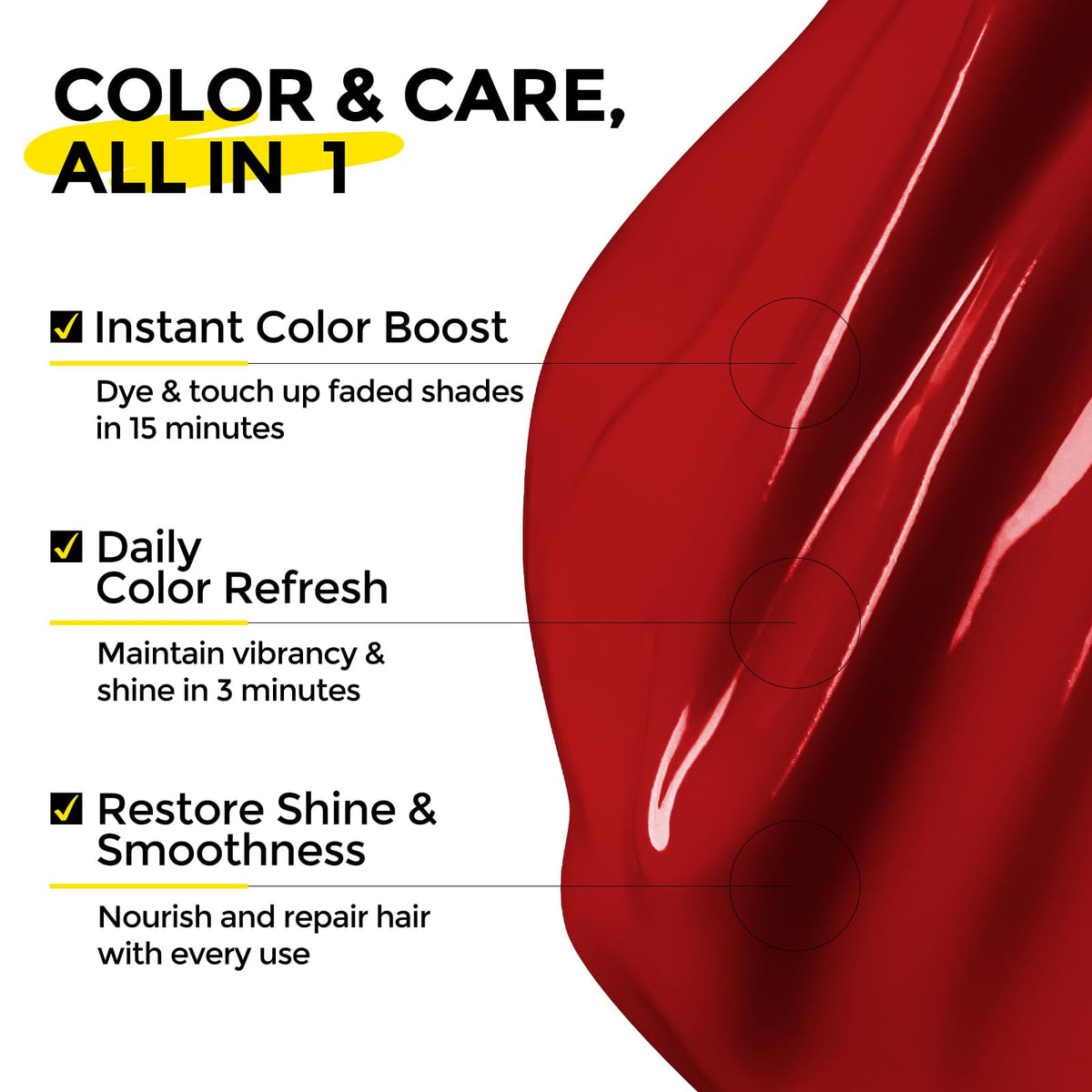 COLORLOMO creamy red conditioner texture highlighting smooth color payoff