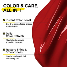 COLORLOMO creamy red conditioner texture highlighting smooth color payoff