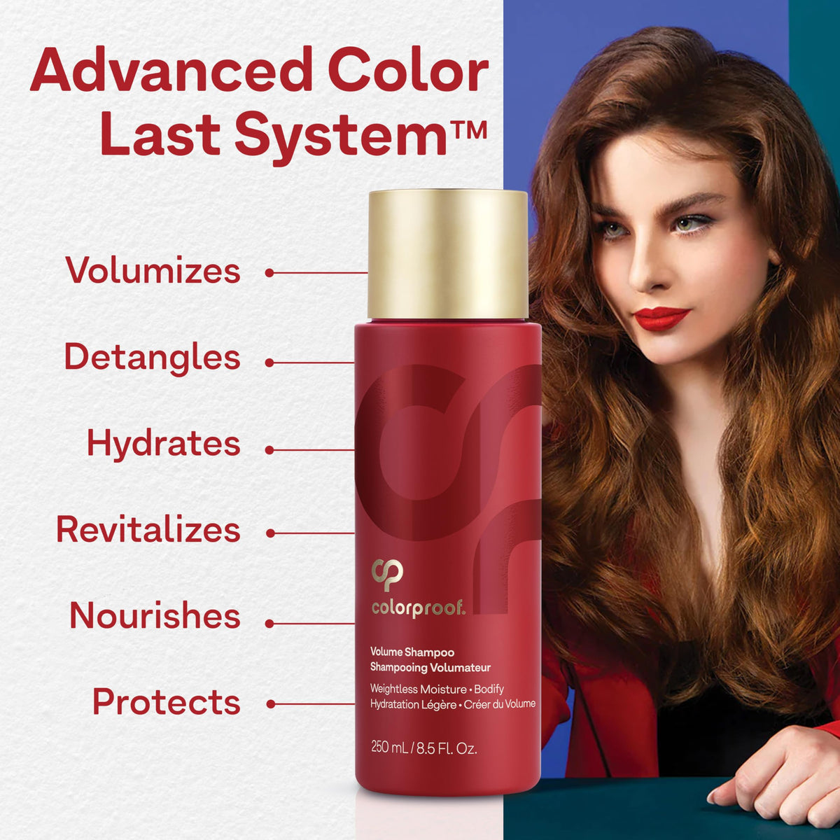 ColorProof after styling hair result showing visible volume and natural shine
