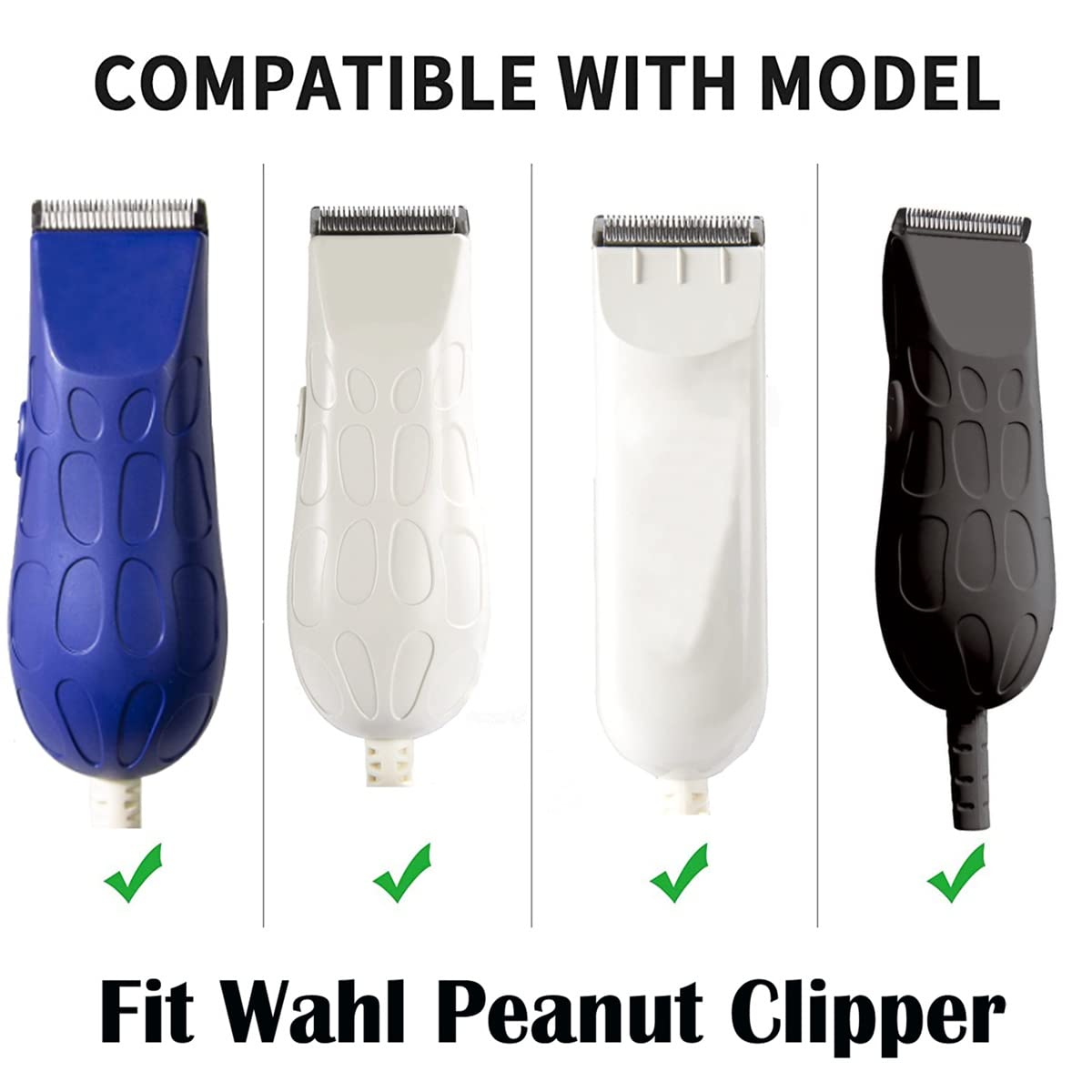 colorski side profile of all four guards aligned to compare cutting heights