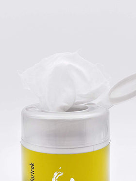 Colortrak canister on bathroom counter showing travel-friendly convenience
