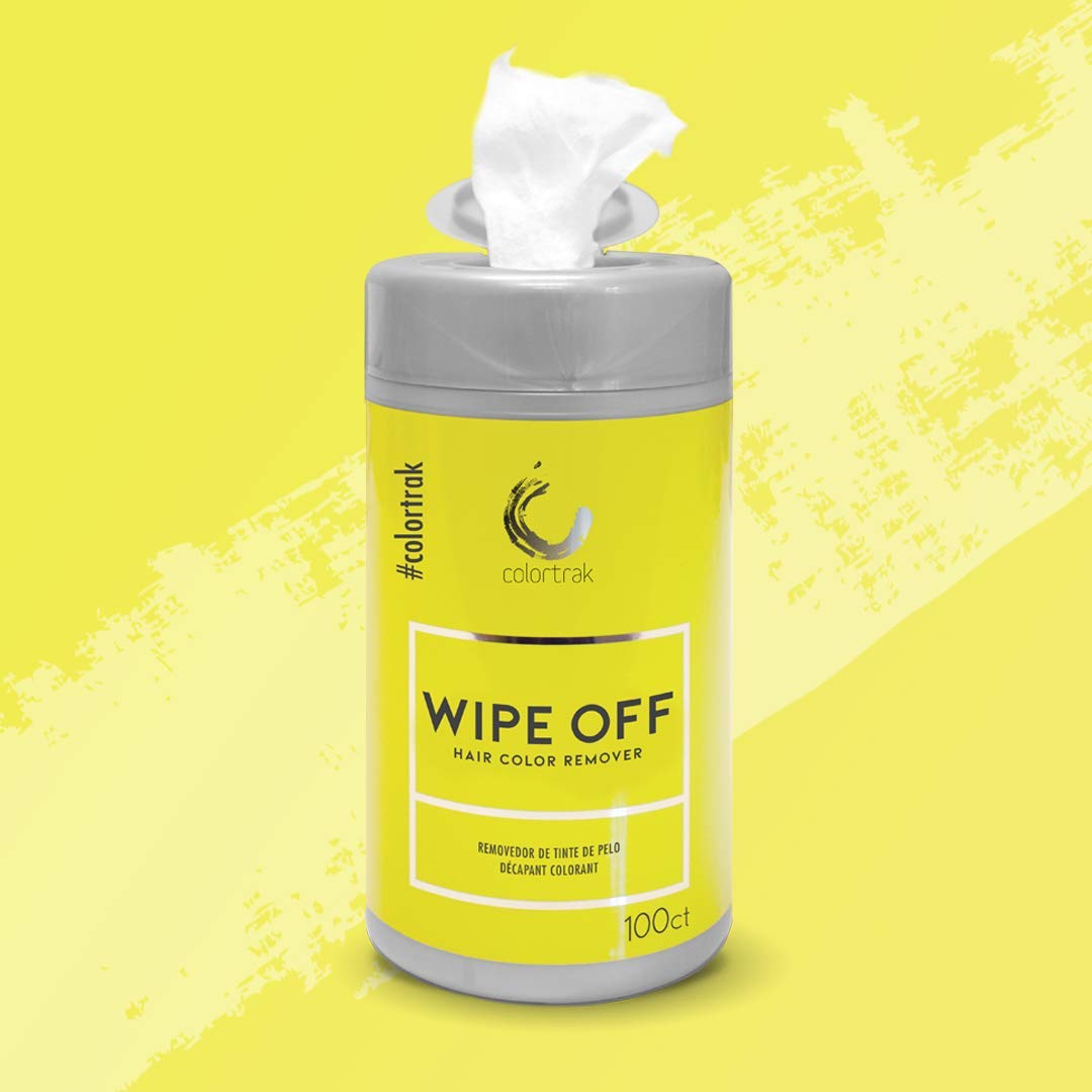Open Colortrak canister with snap-top lid keeping wipes fresh and ready