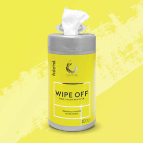 Open Colortrak canister with snap-top lid keeping wipes fresh and ready